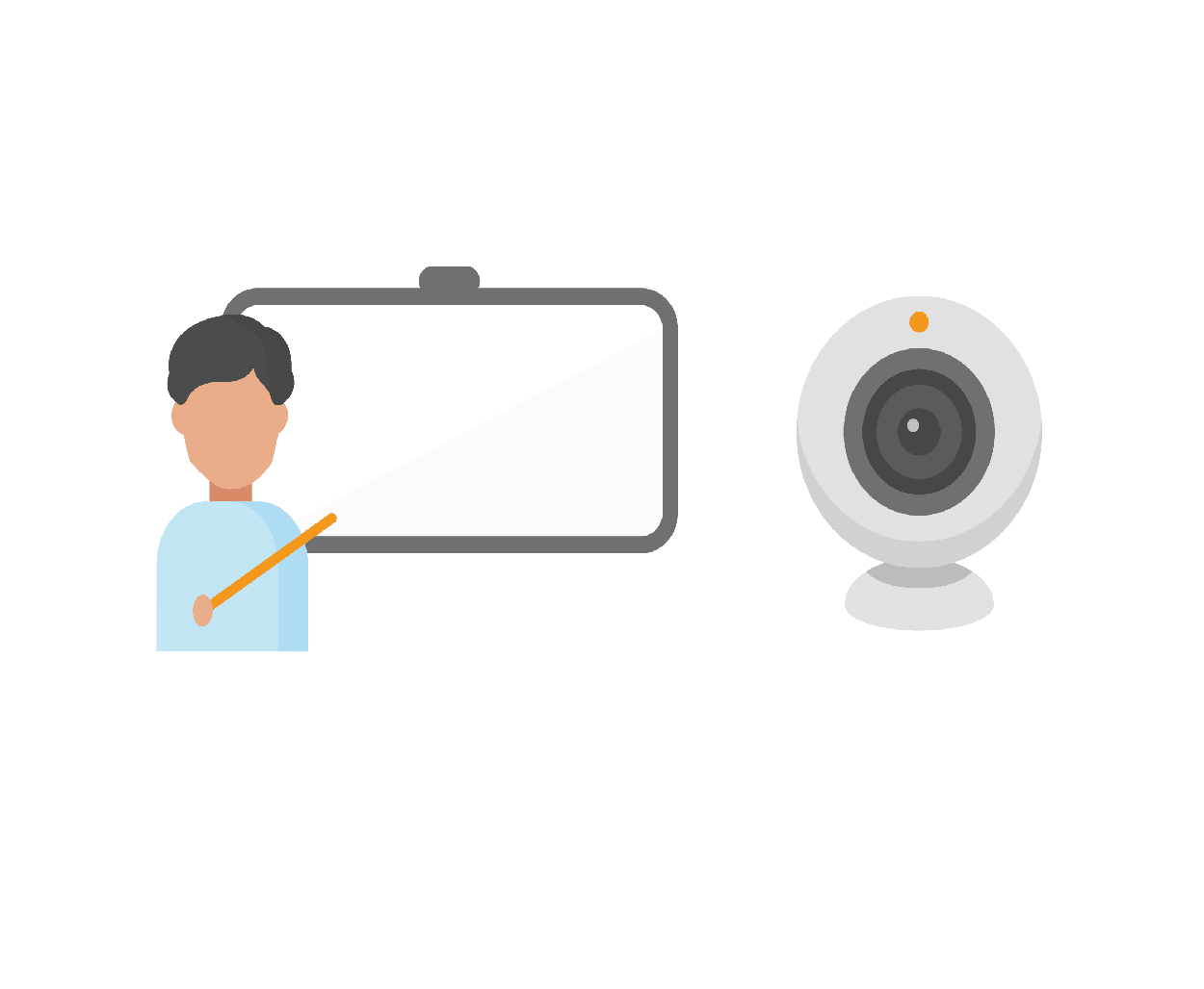 Leerkracht in quarantaine geeft webcam-les aan leerlingen in klas